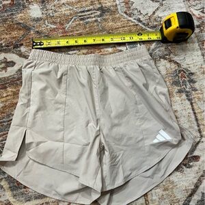 adidas Light Beige Women's Athletic Shorts with Elastic Waistband